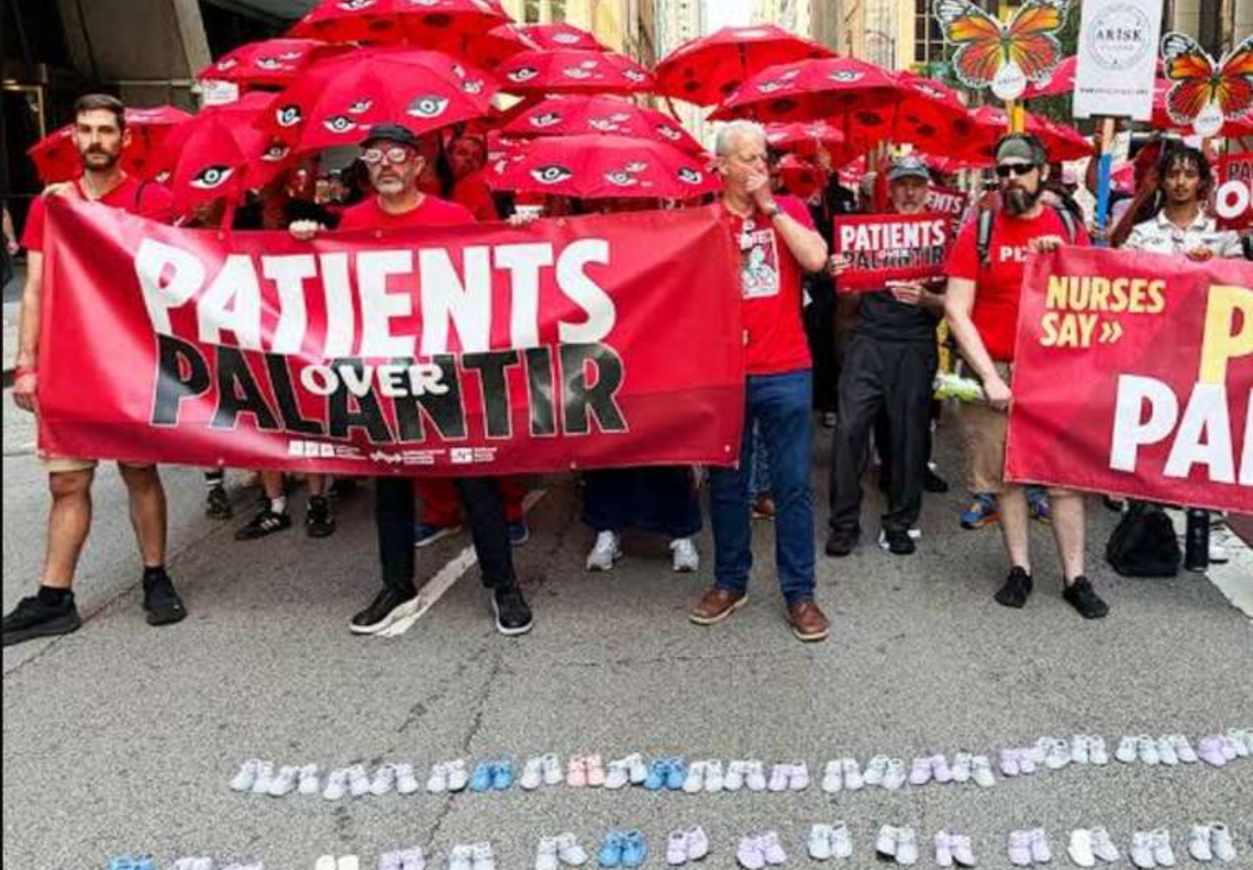 «Palantir — геть!»: у США медсестри та пацієнти вийшли на протести проти компанії